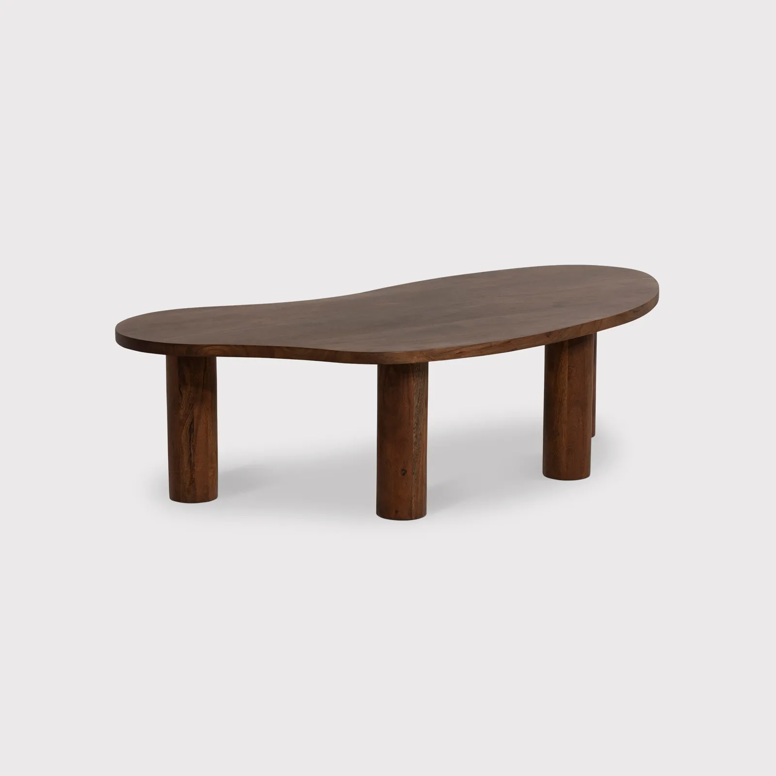 Canova Organic Shape Coffee Table, Round, Acacia Wood | Barker & Stonehouse
