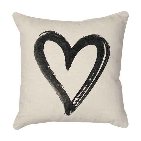 Painted Heart Square Cushion 3