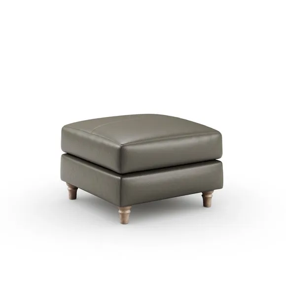 Flori Classic Leather Footstool 5