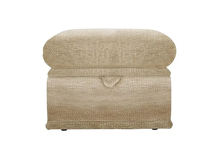 Malvern Fabric Storage Footstool - Boucle Oyster