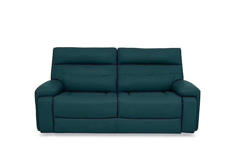Cinemax Leather 3 Seater Sofa - Midnight Jade