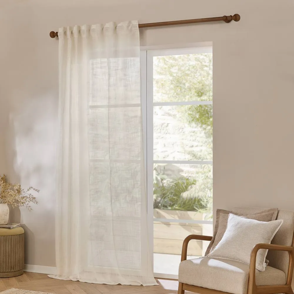 Yard Cirrus Sheer Tab Top Curtain Panel in Warm White 2