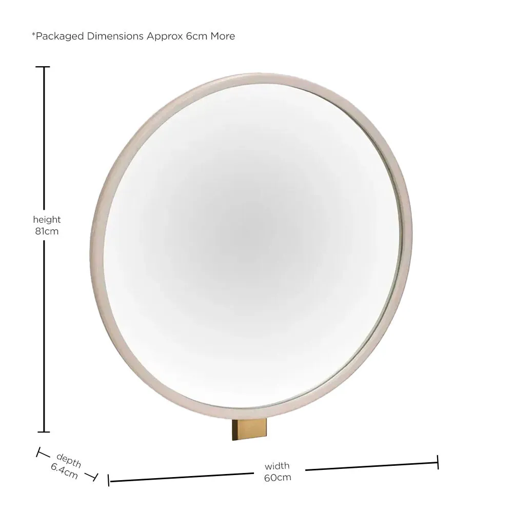 Lucia Gallery Mirror, Round Wood | Barker & Stonehouse 4