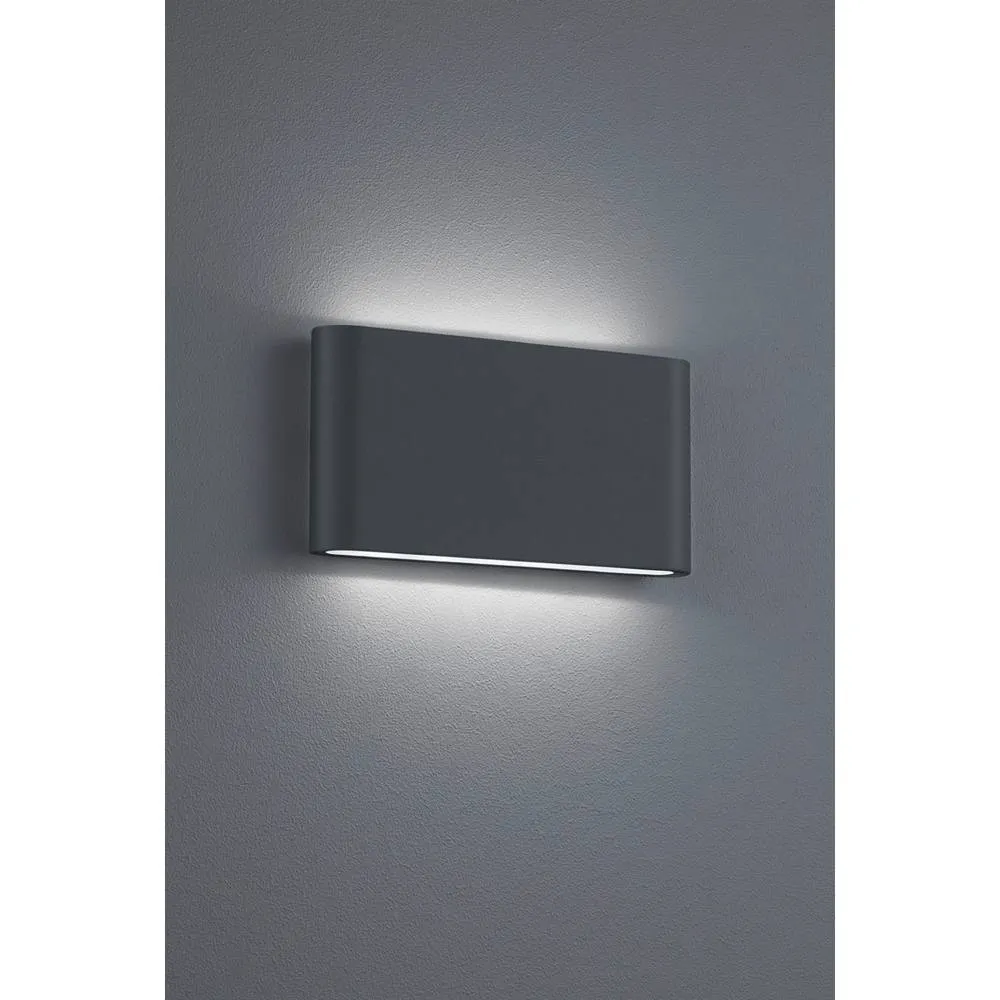 Netlighting Thames Ii Outdoor Up Down Wall Lamp Anthracite 17cm IP54 in Black 2
