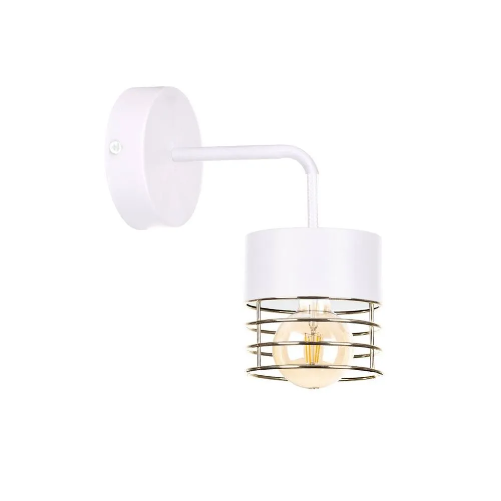 Netlighting Royal Wall Lamp White Gold 12cm 1x E27