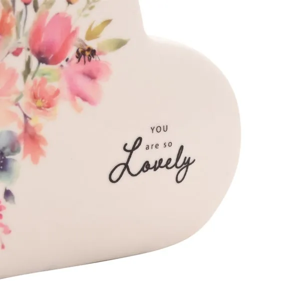 The Cottage Garden Floral Ceramic Heart Ornament 4