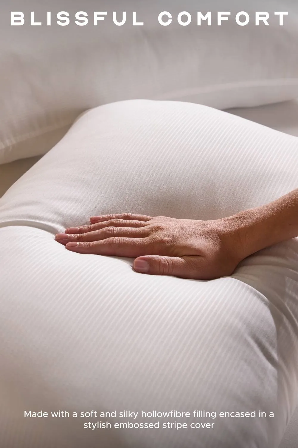 Snuggledown 2 Pack Scandi Soft Touch Medium Back Sleeper Pillow in White 3