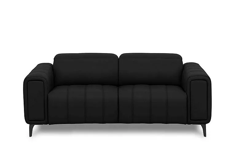 Elphaba Leather 3 Seater Sofa with Storage Arms