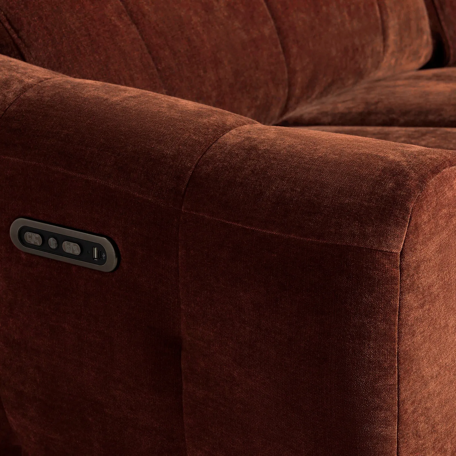 Montgomery 2.5 Power Seater & Headrest, Red Fabric | Barker & Stonehouse 3