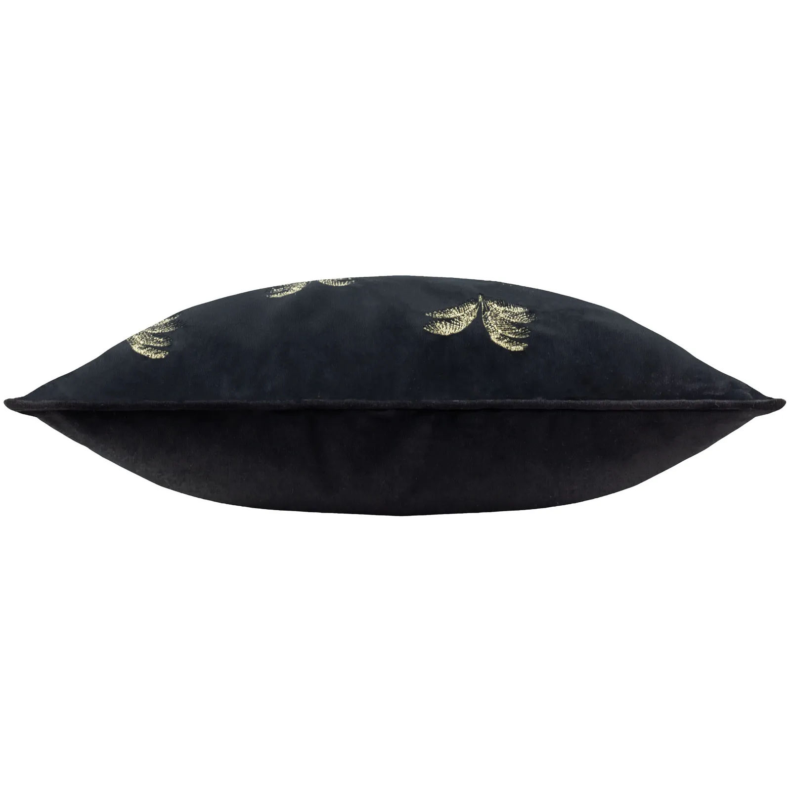Paoletti Guilded Palms Embroidered Cushion in Black 4