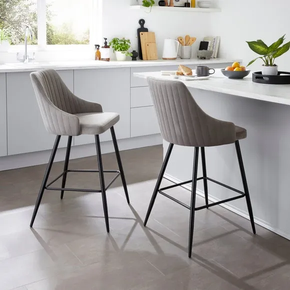 Shea Counter Height Barstool, Velvet 2