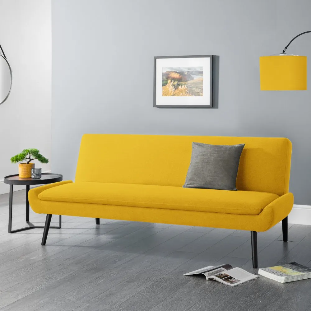 Gaudi Mustard Fabric Sofa Bed
