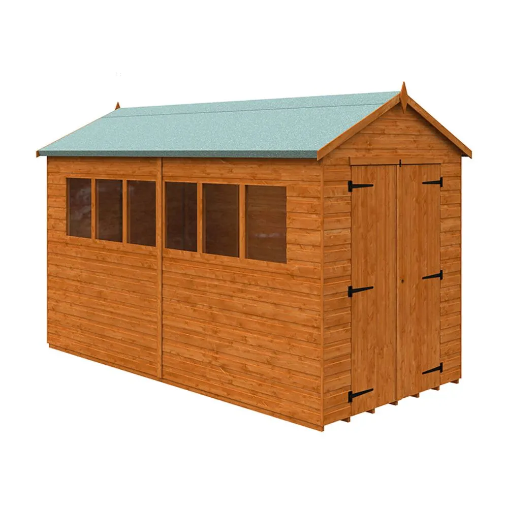 Buttercup Farm 12 x 6 Feet Xl Workshop 12mm Shed - L355 x W175 x H240.5 cm in Burnt Orange