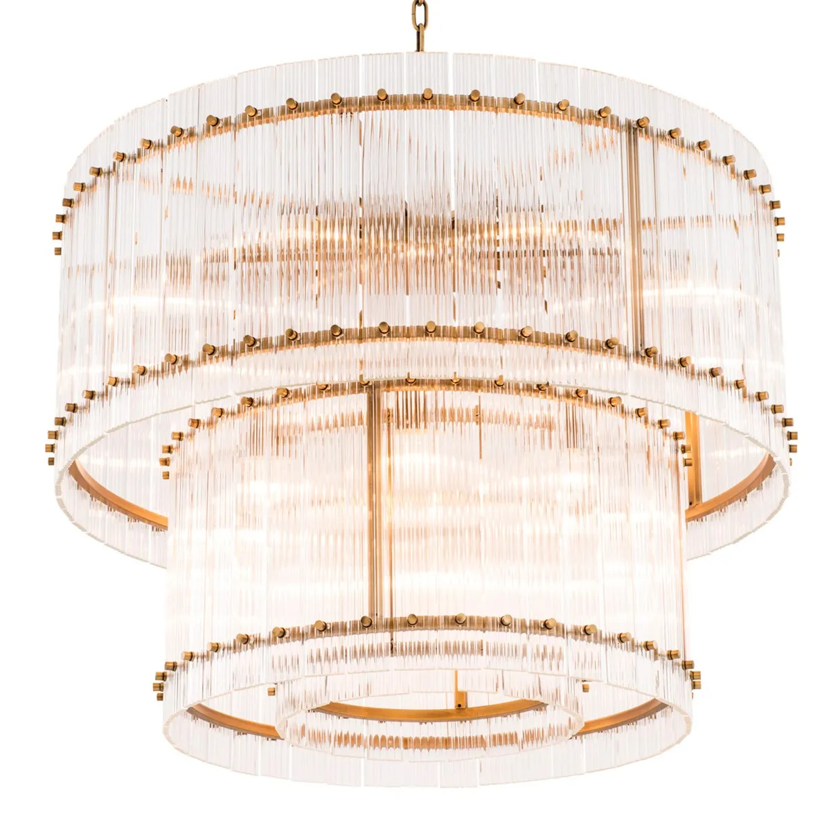 Eichholtz Ruby Chandelier L Antique Brass Finish Glass | Barker & Stonehouse 3