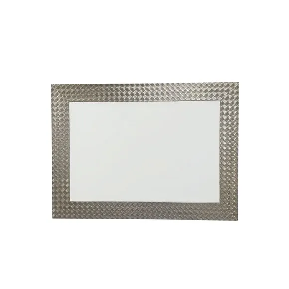 Yearn Hammered Frame Bevelled Rectangle Wall Mirror 2