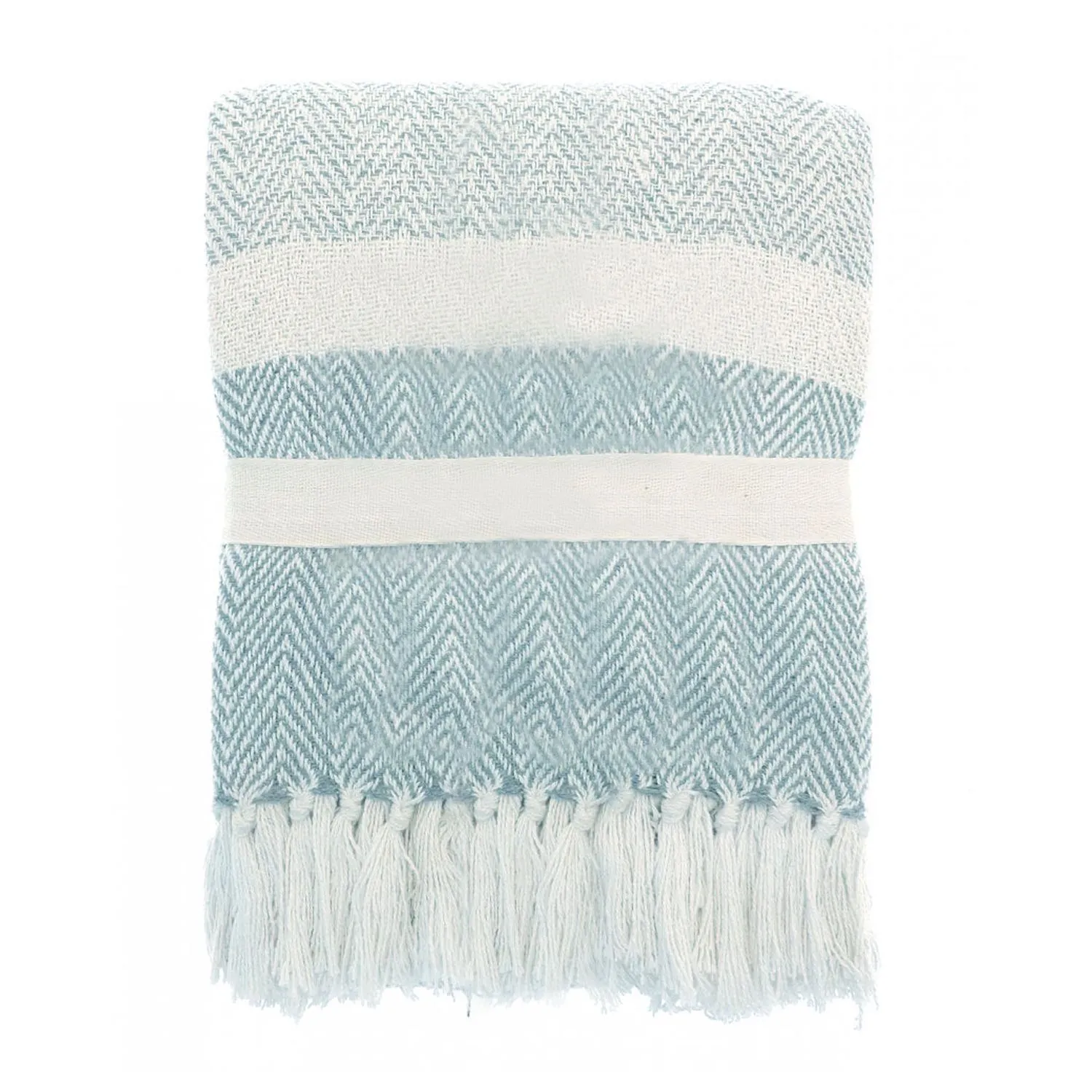 Home & Living Izzy Throw in Duck Egg Blue