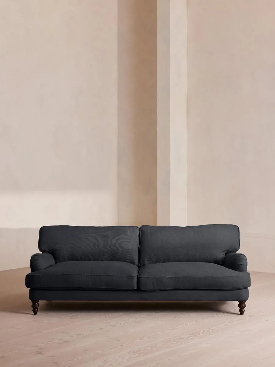 Arundel Four Seater Sofa, Linen, Indigo