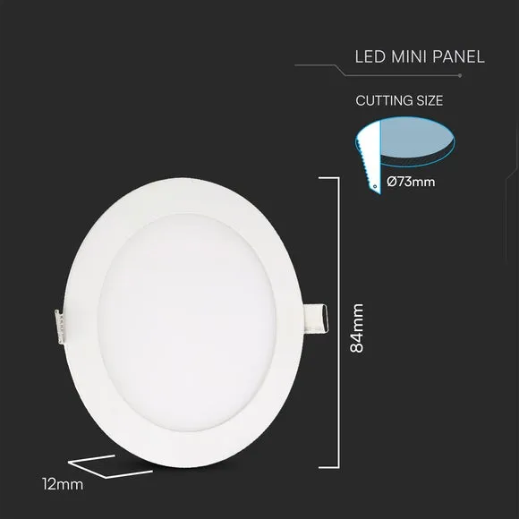 Set of 2 V-TAC 3W LED 3-in-1 Mini Panel Lights 5