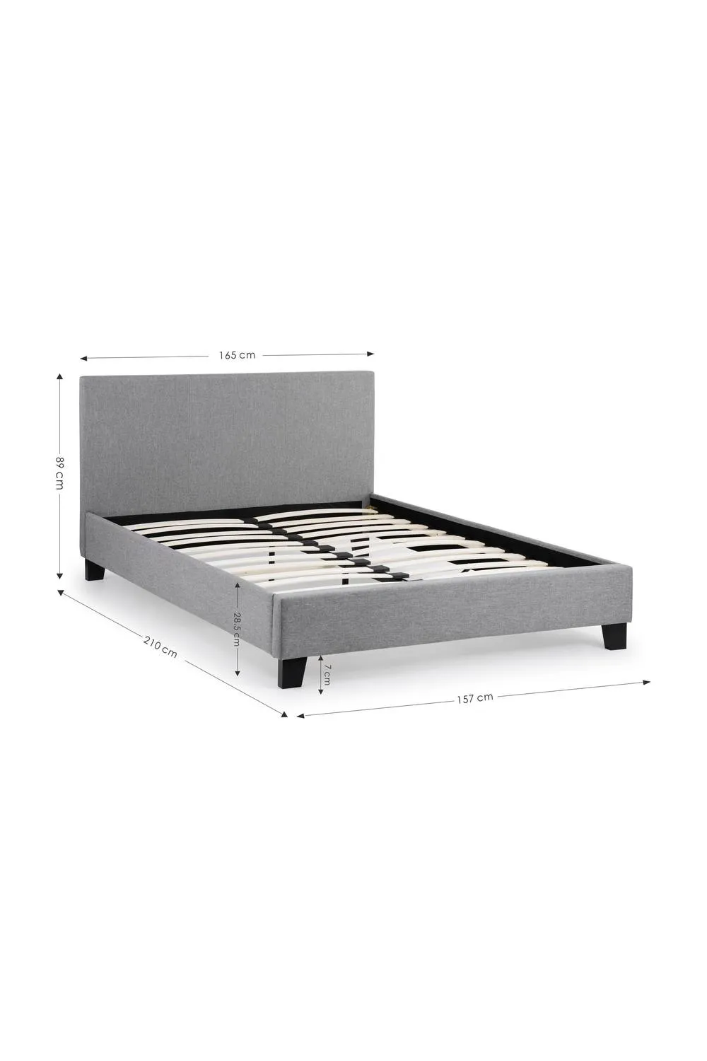 Julian Bowen Rialto Upholstered Bed in Grey 5