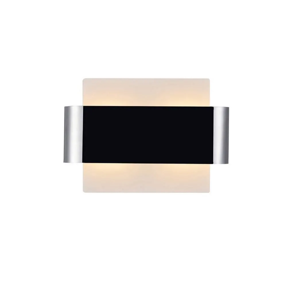 Netlighting Damo Flush Wall Light 2 Light G9 White Base Chrome Centre Band in Grey