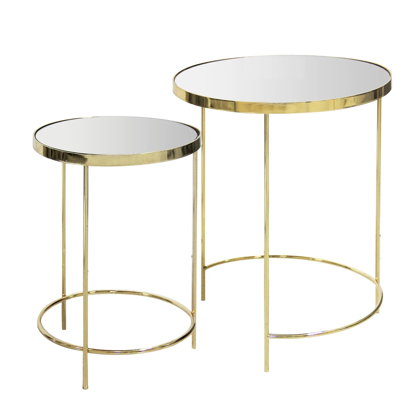 Ritz Mirrored Nest of Tables Gold
