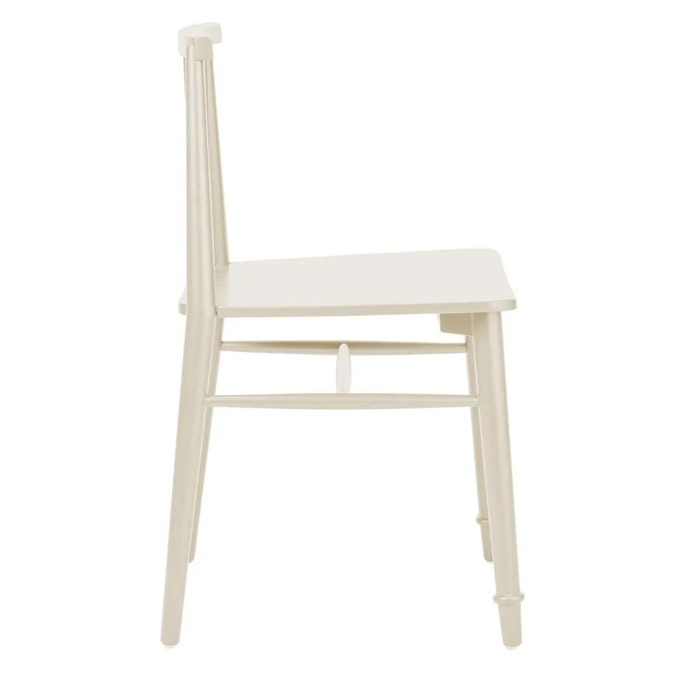 Statement Furniture Queensbury Wooden Dining Chair with Slatted Back in Cream 3