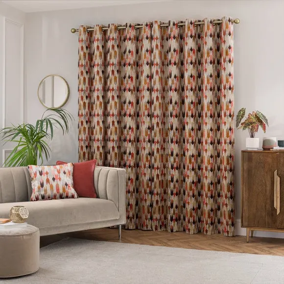 Kelso Cut Velvet Eyelet Curtains 4