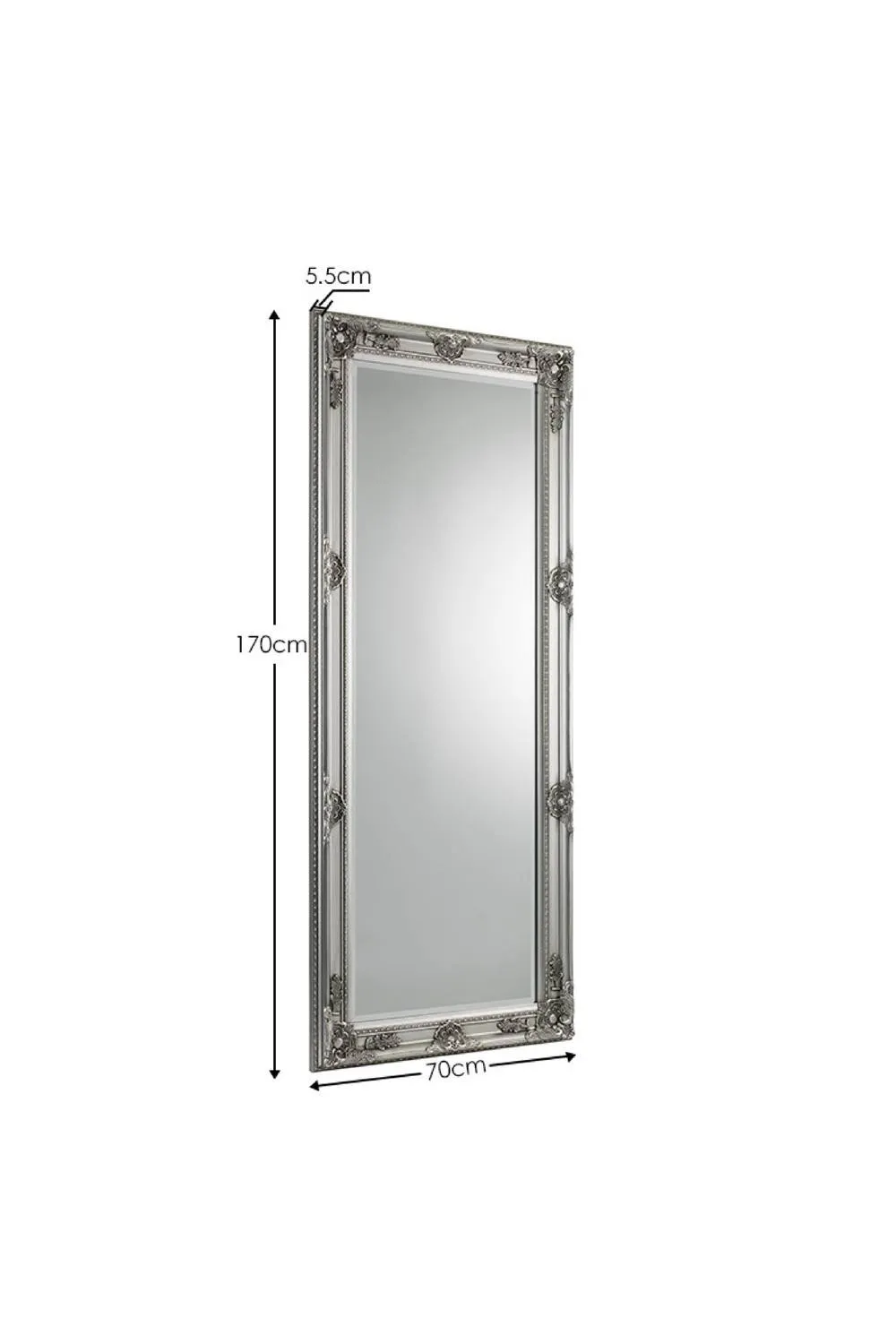 Julian Bowen Palais Lean-To Dressing Mirror in Silver 6