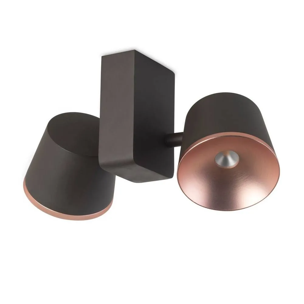 Netlighting Drone Integrated LED Dome Wall Ceiling Light Brown Copper 5