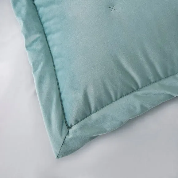 Dorma Burford Velvet Seafoam Pillow sham 2