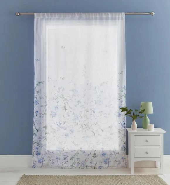 Nola Floral Sheer Slot Top Voile Panel 4