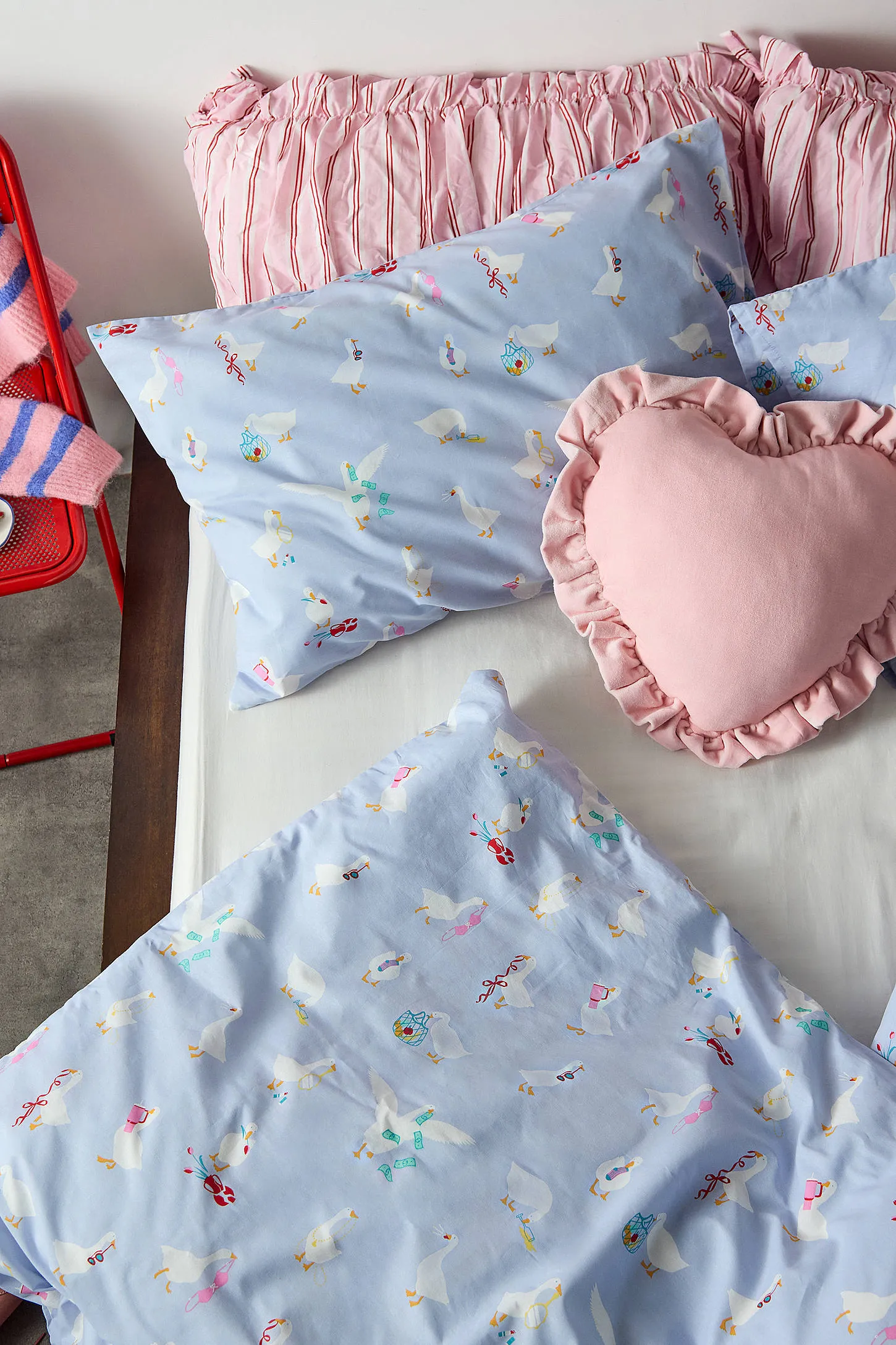 UO Silly Goose Duvet Set - Blue 5