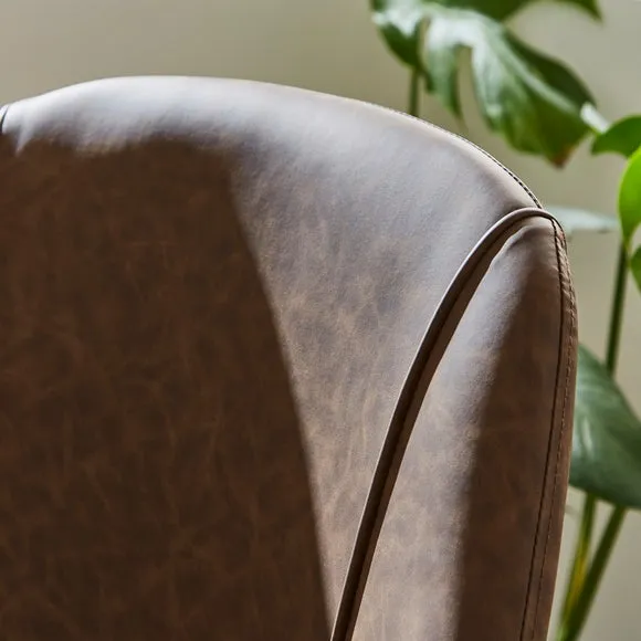 Set of 2 Luna Dining Chairs, Faux Leather 3