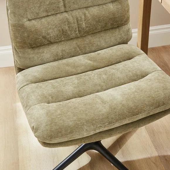 Bertha Chenille Wide Criss Cross Office Chair 2
