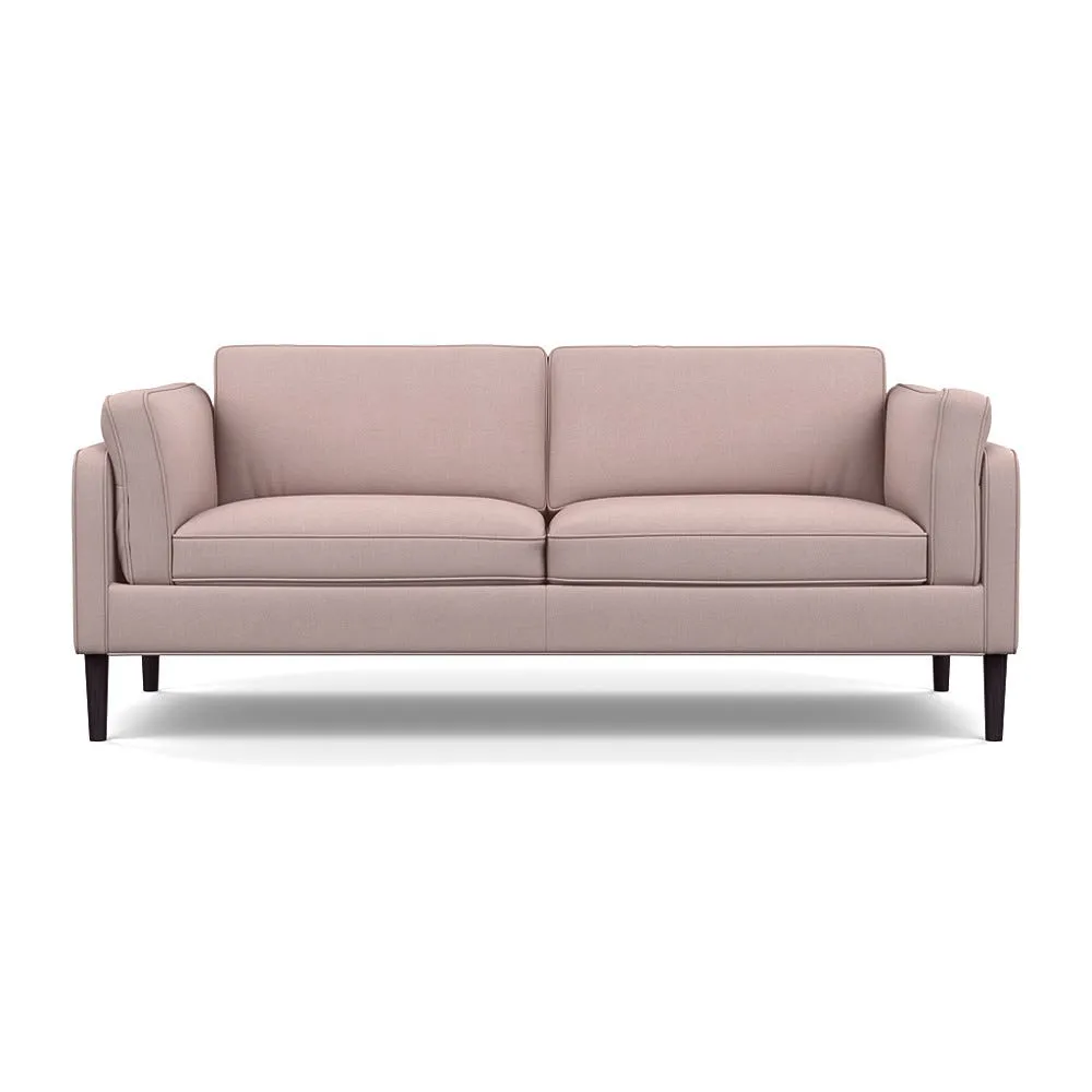 Heal's Sonno 3 Seater Siena Cotton Dusky Pink Wenge Black Feet
