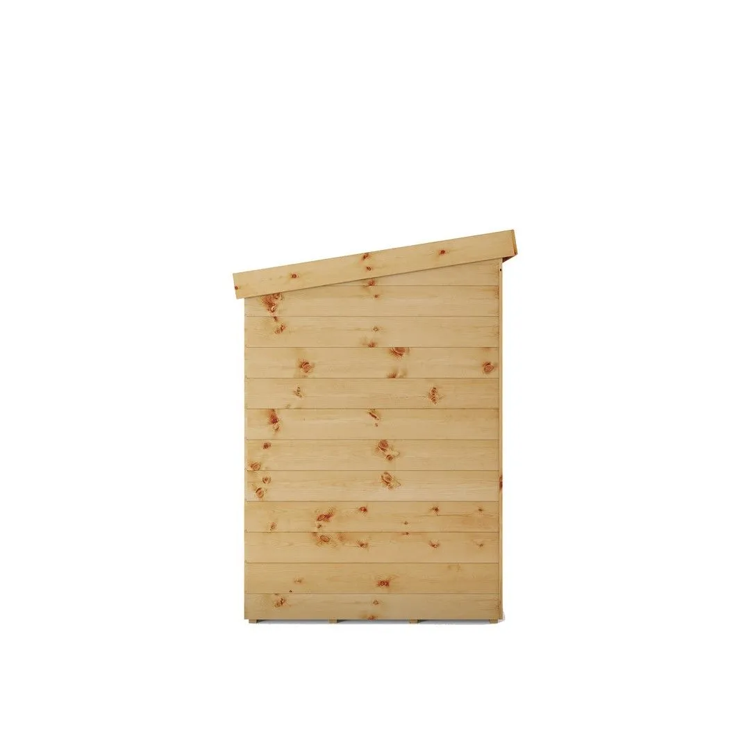 Mercia 3 x 5 Ft Tongue & Groove Pent Mower Store - L103.3 x W144 x H143.6 cm in Brown 4