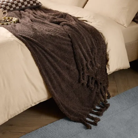 Furn. Harlan Borg Sherpa Throw Blanket 140cm x 180cm 1