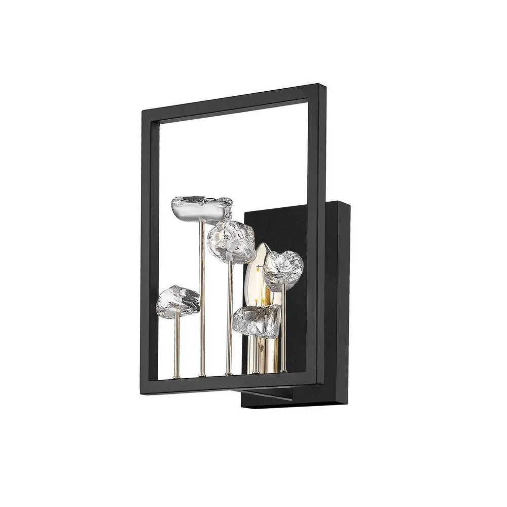 Netlighting Caroline Wall Lamp Matt Black French Gold 1x E14