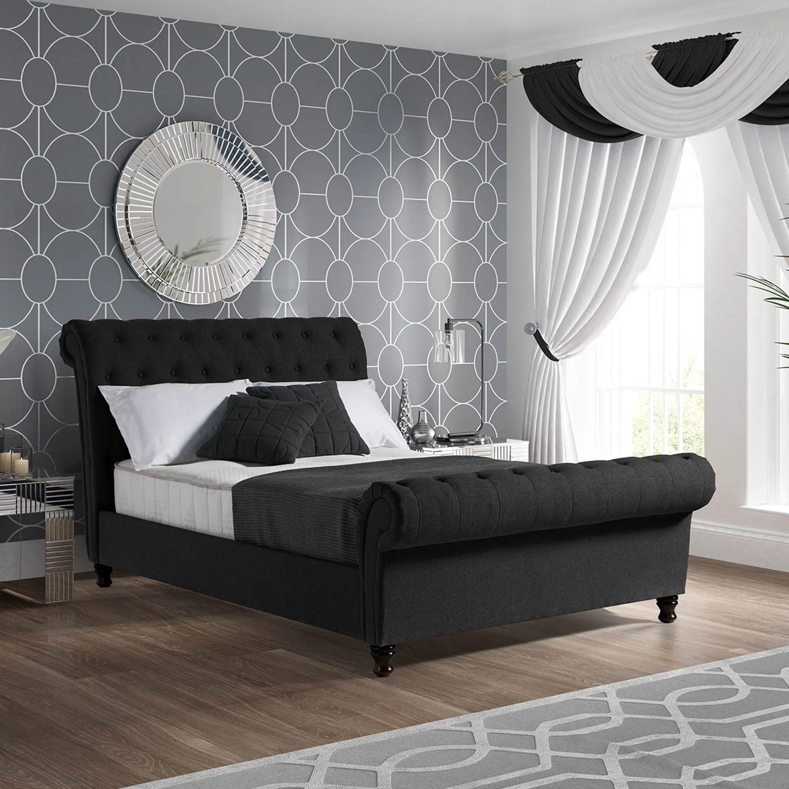 Fabio Black Bedstead Black