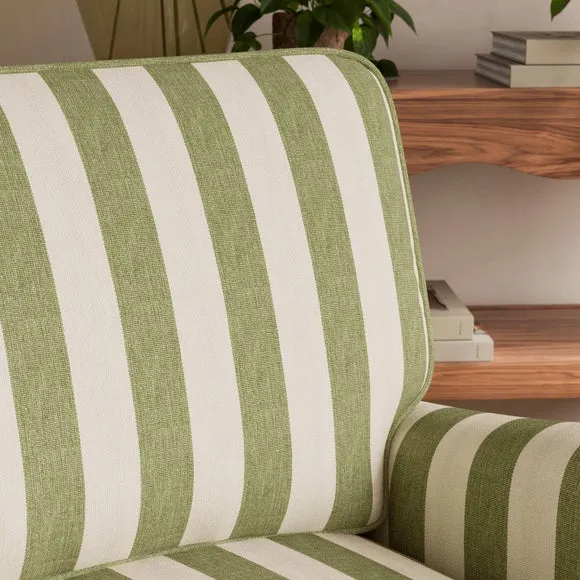 Beatrice II Woven Stripe Snuggle Chair 4