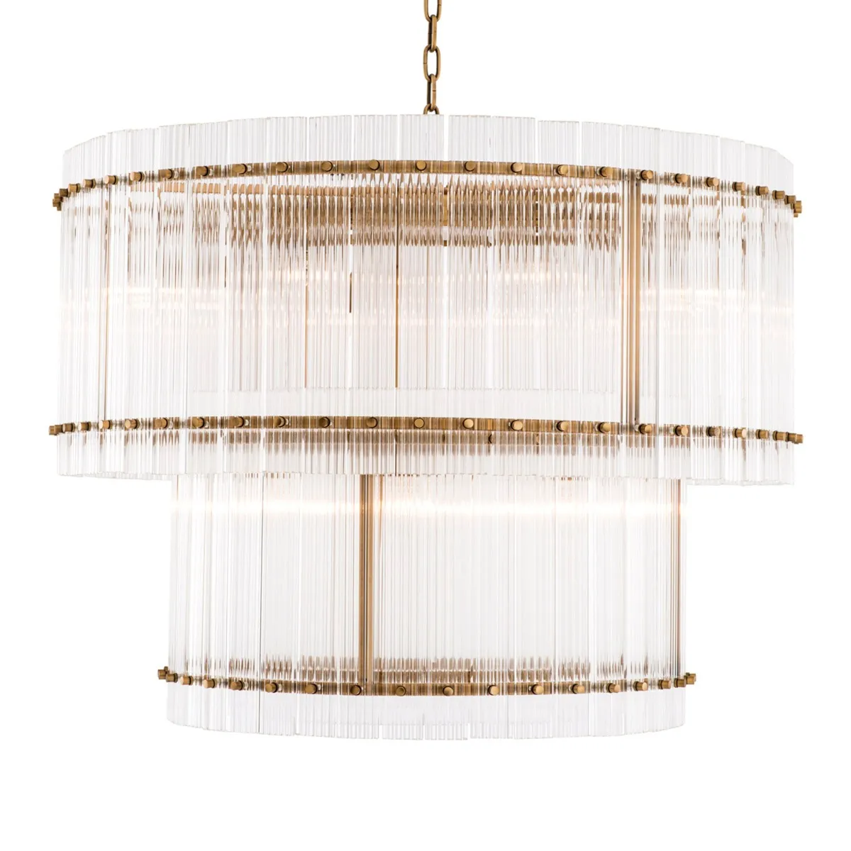 Eichholtz Ruby Chandelier L Antique Brass Finish Glass | Barker & Stonehouse 4