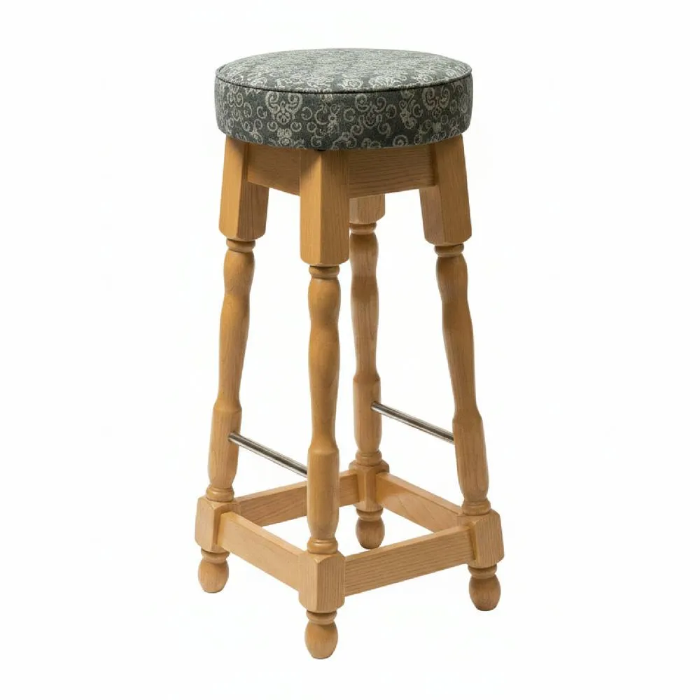 netfurniture Sofo Classic High Bar Stool with Padded Seat (Pack of 2) in Grey