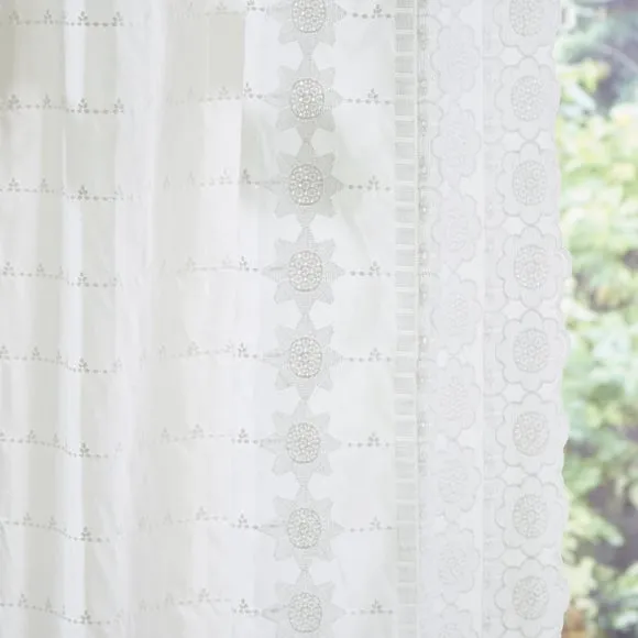Adelina Embroidered Tab Top Voile Panel 3