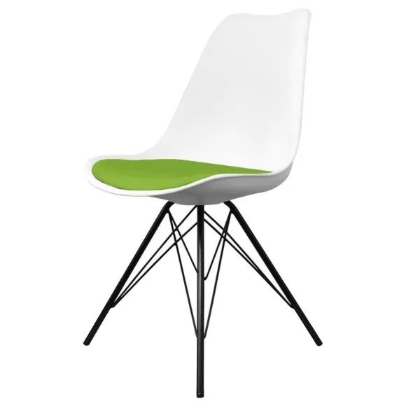 Fusion Living Soho White Plastic Dining Chair 2