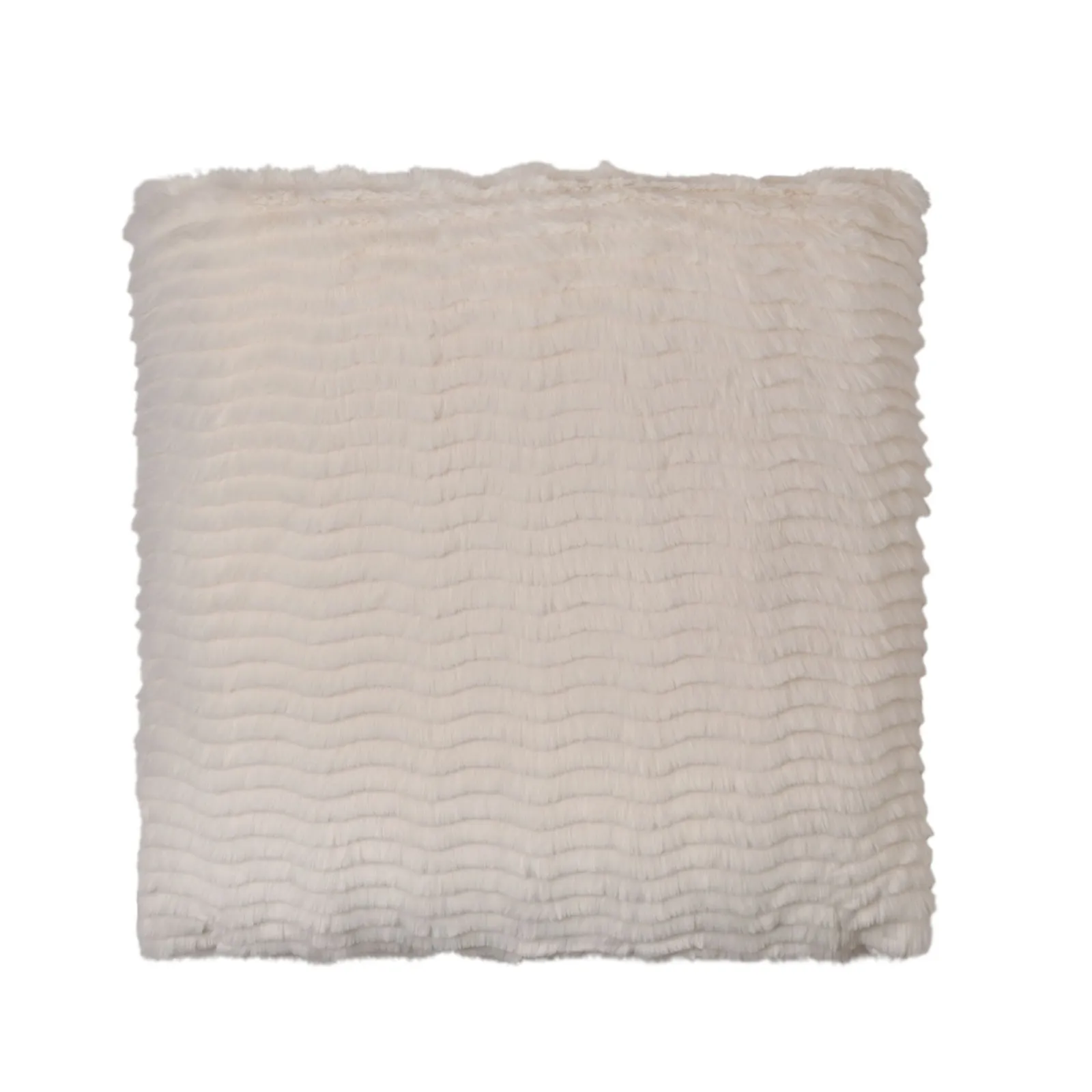 Hestia Ivory Ripple Cushion 50cm x 50cm in White