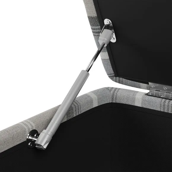 Oswald Check Storage Footstool Tapered Leg 6