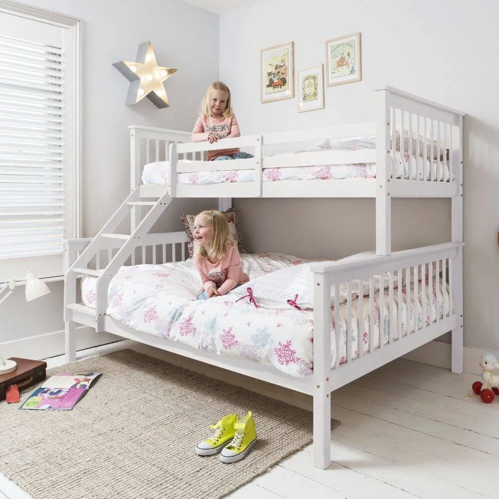 Nöa and Nani Hanna Triple Bunk Bed with Single and Double Bed in White 3