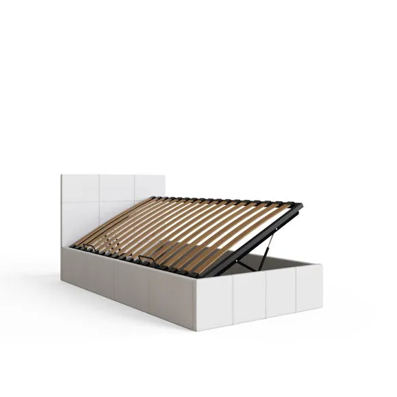 Side Lift Ottoman Bed, Faux Leather 4