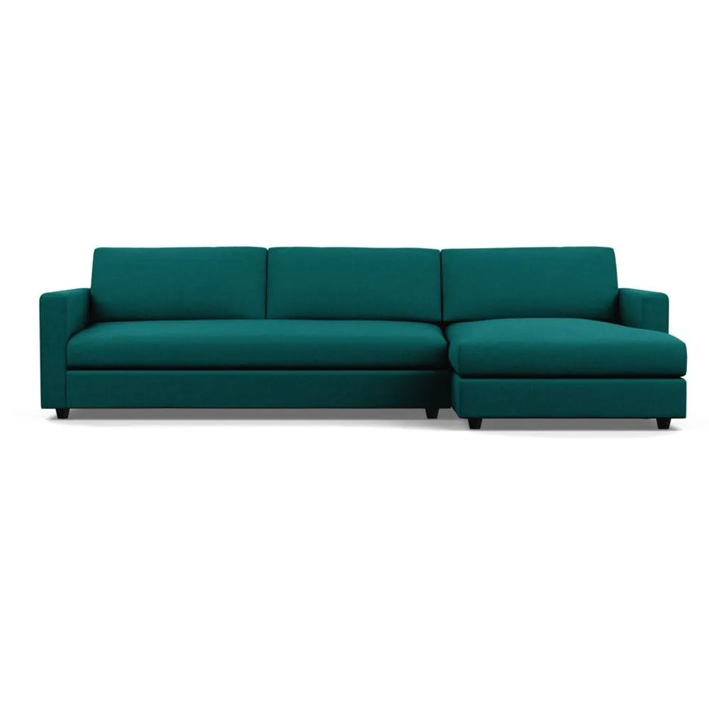 Heal's Nimbus II 4 Seater Corner Chaise RHF Brushed Cotton Pine Black Feet 1
