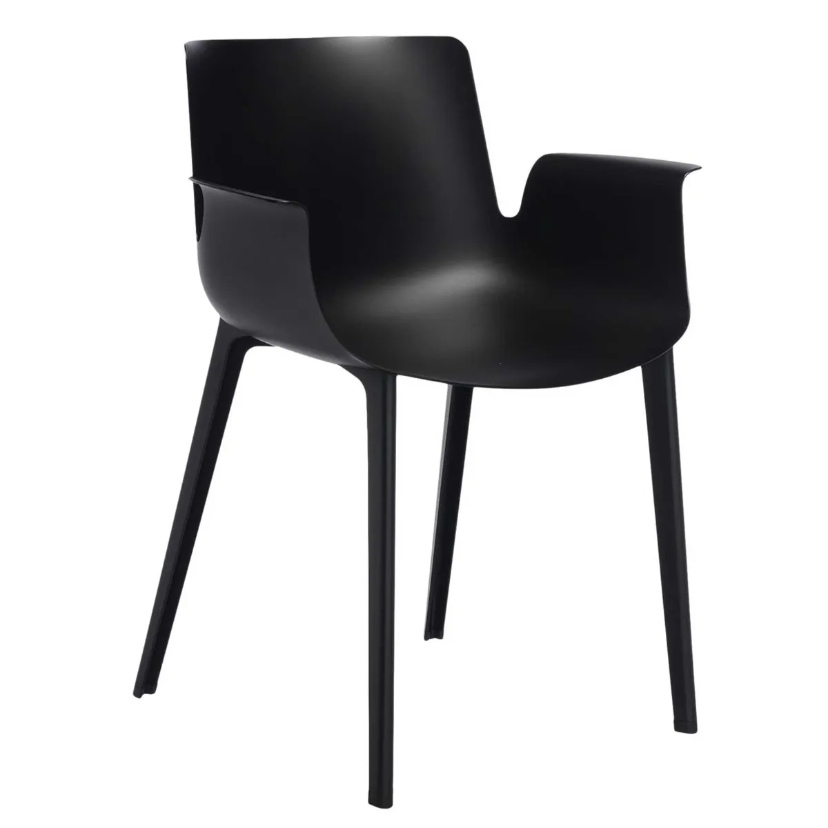 Kartell Piuma Dining Chair, Black Plastic | Barker & Stonehouse 6